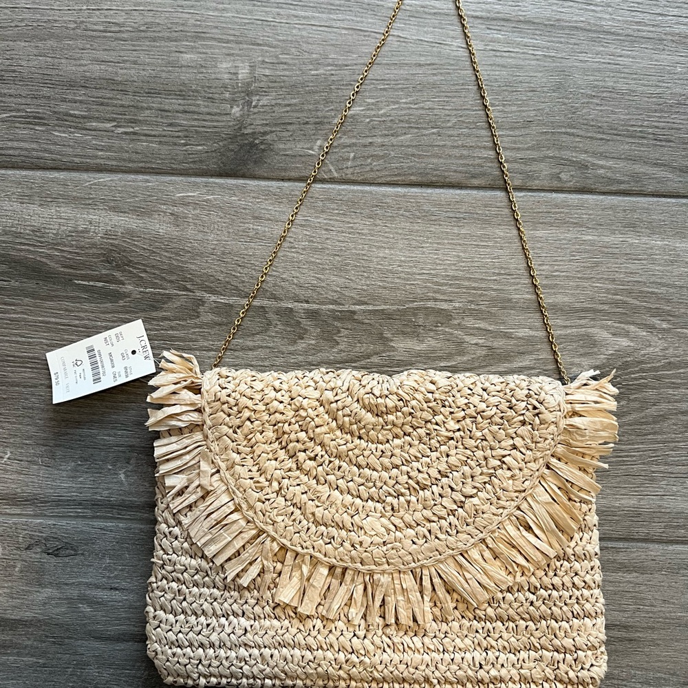 NWT J. Crew Woven Straw Bag